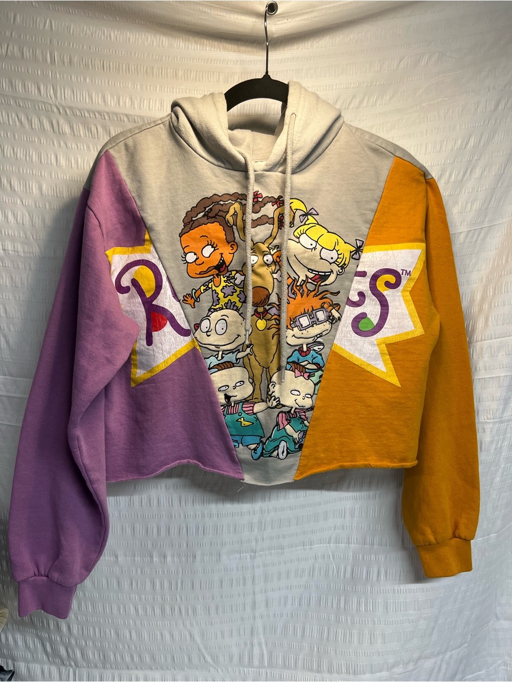 Nickelodeon Rugrats  Cropped Hoodie - Purple & Mustard